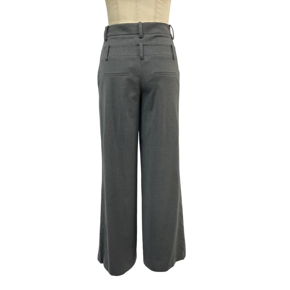 Alice + Olivia Grey Polyester Double Waist Trouser Size 2 - Picture 3 of 4